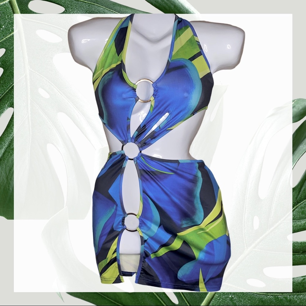 ✨SOLD✨ 🎉3 for $15🎉 HoneyBum Blue Cutout Dress